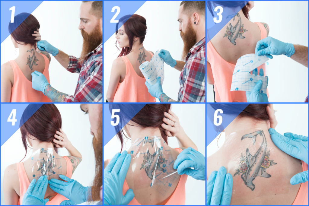 How to remove saniderm from tattoo