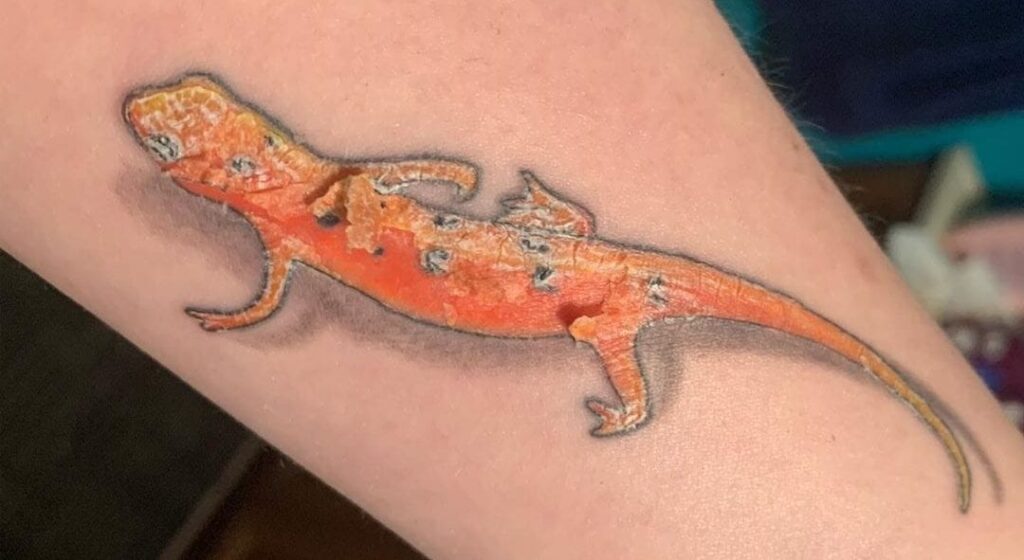 Im peeling off my saniderm and some spots look faded while others are  sticky Is this alright  rtattoo